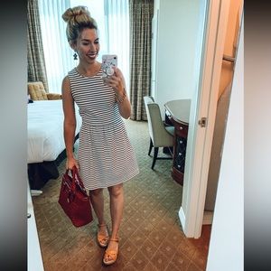 J. Crew Striped Midi Dress